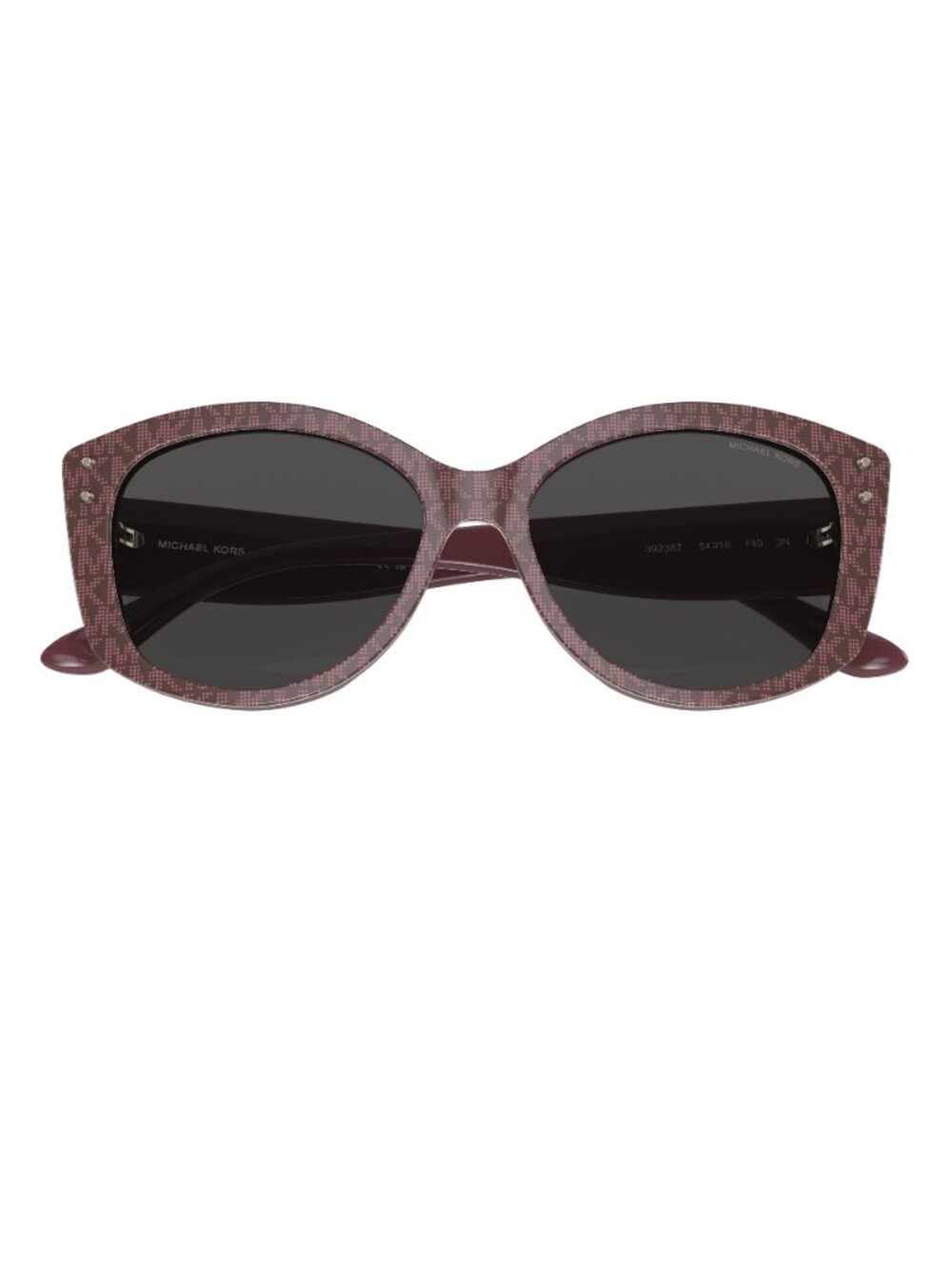 Women's Michael Kors Charleston Cateye Merlot Logo Print Sunglasses NEW - Picture 4 of 6